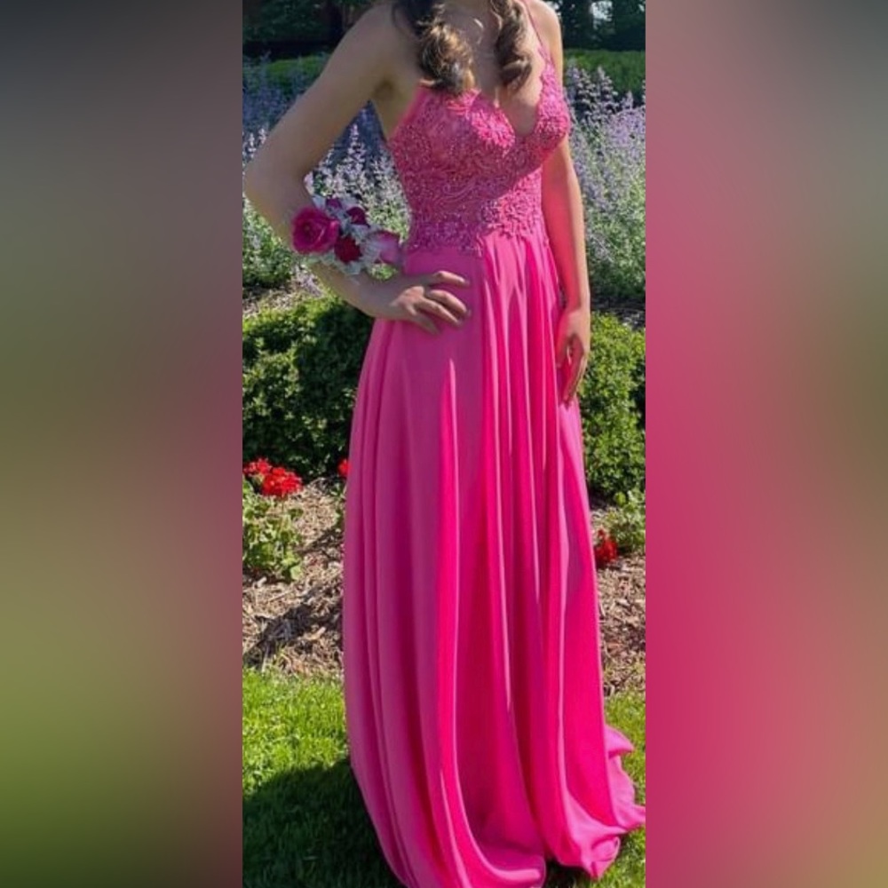 Dave and Johnny Pink Prom Dress